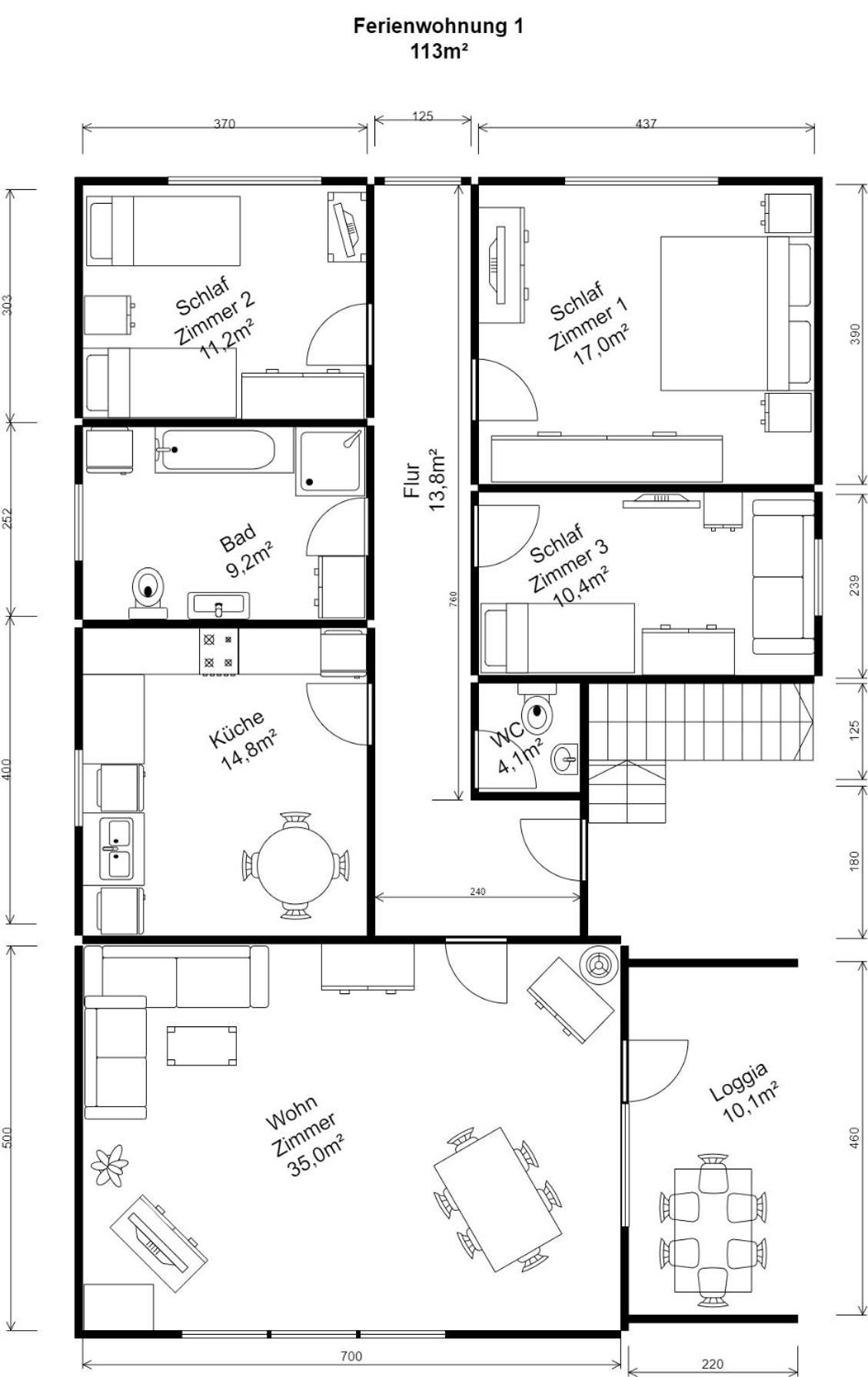 Ferienwohnung Van Den Berg Rees Pokoj fotografie